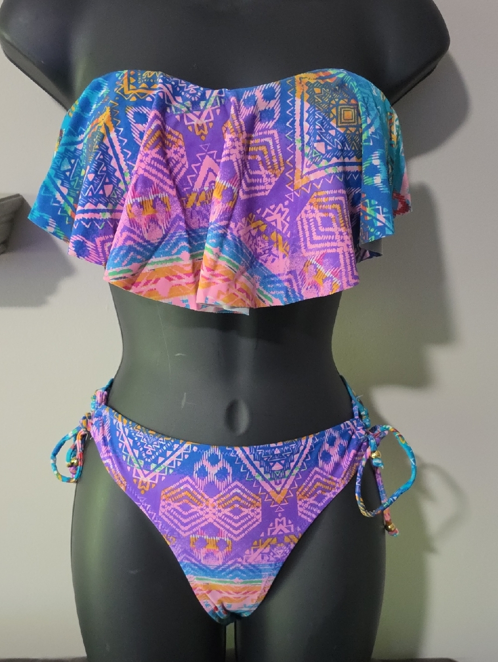 Jessica Simpson Lavender Swim Top with Teal Trim